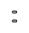 Cable USB 3.2 Nanocable 10.01.4300/ USB Tipo-C Macho - USB Tipo-C Macho/ 0.5m/ Gris y Negro