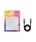 Cable USB 3.2 Nanocable 10.01.4300/ USB Tipo-C Macho - USB Tipo-C Macho/ 0.5m/ Gris y Negro