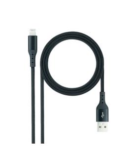 Cable USB 2.0 Lightning Nanocable 10.10.0401-COBK/ USB Macho - Lightning Macho/ 1m/ Negro