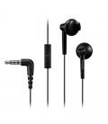 Auriculares intrauditivos panasonic rp-tcm55/ con micrófono/ jack 3.5/ negros