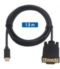 Ewent Cable Conversión USB-C - VGA, 1,8m