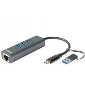 D-Link DUB-2332 USB-C-USB GbE Adapter 3xUSB 3.0