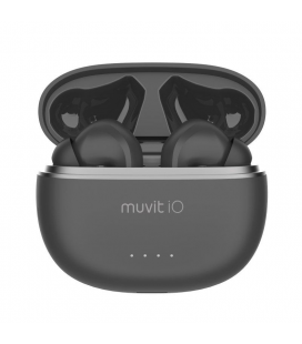 Auriculares bluetooth muvit io smart true wireless con estuche de carga/ autonomía 10h/ negros