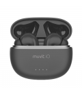 Auriculares bluetooth muvit io smart true wireless con estuche de carga/ autonomía 10h/ negros