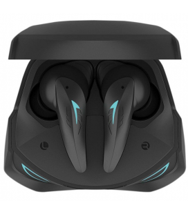 Auriculares bluetooth muvit io smart true wireless gaming con estuche de carga/ autonomía 8h/ negros