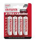 Pack de 4 pilas aaa aiwa x-tra+alcaline lr03/ 1.5v/ alcalinas