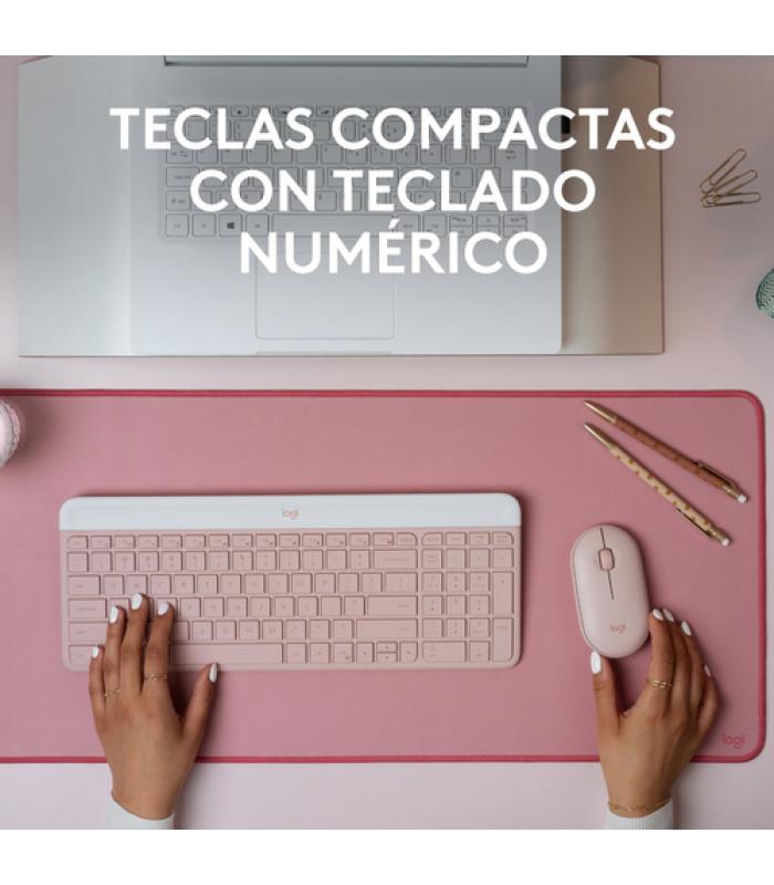 Mouse y teclado inalambrico rosa deals