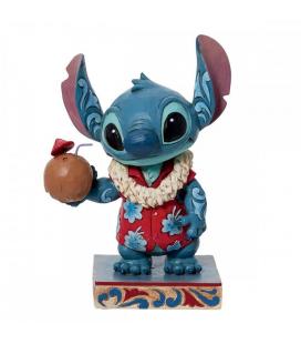 Figura decorativa enesco disney lilo & stitch - stitch hawaiano