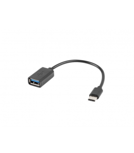 Adaptador USB A a USB C Lanberg AD-OTG-UC-01 0,15m USB 2.0 0,48 Gbit/s Negro