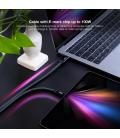 Cable USB 3.2 Nanocable 10.01.4300-COMB/ USB Tipo-C Macho - USB Tipo-C Macho/ 50cm/ Gris y Negro