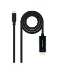 Cable Conversor Nanocable 10.15.5133/ USB Tipo-C Macho - HDMI Macho/ 3m/ Negro