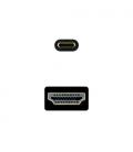 Cable Conversor Nanocable 10.15.5133/ USB Tipo-C Macho - HDMI Macho/ 3m/ Negro