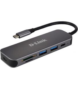 D-Link DUB-2325 hub de interfaz USB Tipo C 5000 Mbit/s Gris