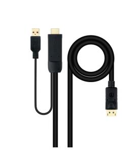 Cable Conversor Nanocable 10.15.4352/ HDMI Macho - DisplayPort Macho/ 1.8m/ Negro