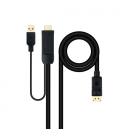 Cable Conversor Nanocable 10.15.4352/ HDMI Macho - DisplayPort Macho/ 1.8m/ Negro