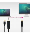 Cable Conversor Nanocable 10.15.4352/ HDMI Macho - DisplayPort Macho/ 1.8m/ Negro