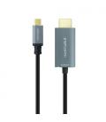 Cable Conversor Nanocable 10.15.5162/ USB Tipo-C Macho - HDMI Macho/ 1.8m/ Negro