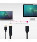 Cable Conversor Nanocable 10.16.0205/ HDMI Macho - DisplayPort Hembra/ 20cm/ Negro