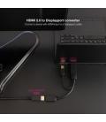 Cable Conversor Nanocable 10.16.0205/ HDMI Macho - DisplayPort Hembra/ 20cm/ Negro