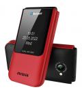Teléfono móvil aiwa fp-24rd para personas mayores/ rojo