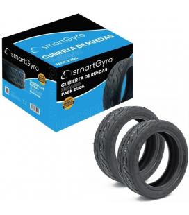 Pack 2 cubiertas para patines smartgyro tubeless sg27-320/ 10 x 2.75 - 6,5 compatible con speedway / rockway y crossover