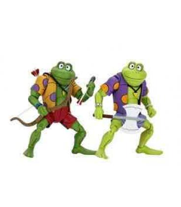 Pack 2 figuras neca ranas genghis & rasputin scale action figure tmnt cartoon re - run