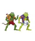 Pack 2 figuras neca ranas genghis & rasputin scale action figure tmnt cartoon re - run