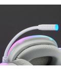 Mars Gaming MH-GLOW Blanco Auriculares 360° Full Chroma RGB Flow Micrófono Cancelación de Ruido Diseño Ultra-ligero Almohadillas