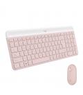 Logitech MK470 Slim Combo teclado Ratón incluido RF inalámbrico QWERTY Español Rosa