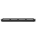 PATCH PANEL LANBERG 24 PUERTOS 1U 19" CAT.6A UTP NEGRO