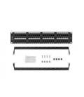 PATCH PANEL LANBERG 48 PUERTOS 2U 19" CAT.6 NEGRO