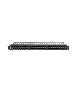 PATCH PANEL LANBERG 48 PUERTOS 1U 19" CAT.6 NEGRO