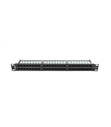 PATCH PANEL LANBERG 48 PUERTOS 1U 19" CAT.6 NEGRO