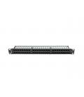 PATCH PANEL LANBERG 48 PUERTOS 1U 19" CAT.6 NEGRO