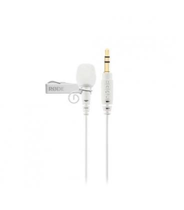 Microfono rode lavalier go white jack 3.5mm trs - 110db - omnidirectional - blanco