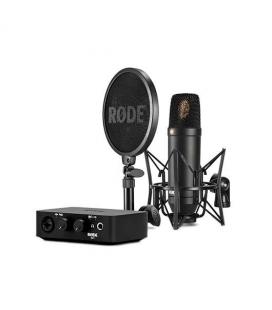 Microfono rode nt1&ai - 1 complete studio kit nt1 ai - 1 - soporte - pop filter - negro
