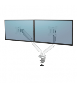 BRAZO PARA MONITOR DOBLE PLATINUM SERIES BLANCO