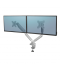 BRAZO FELLOWES PARA MONITOR DOBLE PLATINUM SERIES PLATA