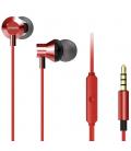 Auriculares intrauditivos aiwa estm-50rd/ con micrófono/ jack 3.5/ rojo