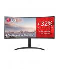 Monitor LED LG 34wp75cp 34" 3440 x 1440 21:9 5ms HDMI display port USB-c altavoces reg. altura gaming