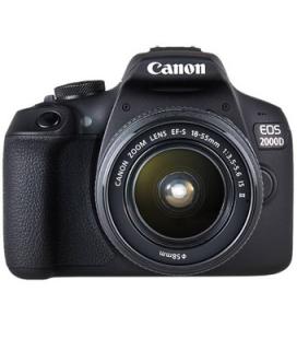 Camara digital reflex canon eos 2000d + 18 - 55 is - cmos - 24.1mp - digic 4+ - full hd - 9 puntos de referencia - wifi - 