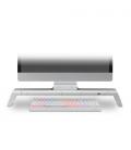 Mars Gaming MGS-ONE Blanco Soporte Monitor RGB Chroma Tamaño Ajustable Soporte Smartphone y Tablet USB Frontal 2.0