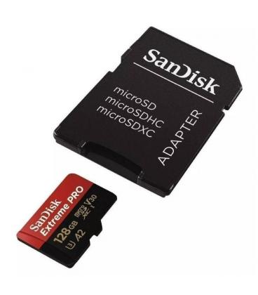 Tarjeta de memoria sandisk extreme pro 128gb microsd xc uhs-i con adaptador/ clase 10/ 200mbs