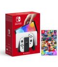 Nintendo switch oled blanca + mario kart 8 deluxe