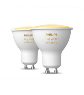 Bombilla Led Inteligente Philips Hue White Ambiance/ Casquillo GU10/ 2 unidades/ Precisa Philips Hue Bridge