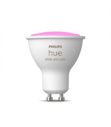 Bombilla Led Inteligente Philips Hue White and Color/ Casquillo GU10/ 5.2W/ 350 Lúmenes/ 2000K-6500K/ Precisa Philips Hue Bridge