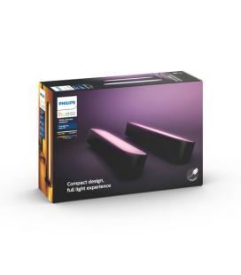 Lámpara Inteligente Philips Hue White and Colour Ambiance Play light bar/ Pack 2/ Negra