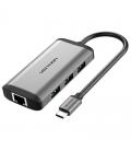 Docking usb tipo-c vention cnchb/ 1xhdmi/ 3xusb/ 1xusb tipo-c/ 1xrj45/ gris