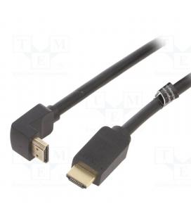 Cable hdmi 2.0 4k acodado vention aaqbg/ hdmi macho - hdmi macho/ 1.5m/ negro