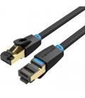 Cable de red rj45 sftp vention ikabf cat.8/ 1m/ negro